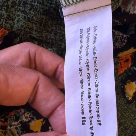 Floral Wide Leg Pants - Green and Multicolor - Picture 12 of 14